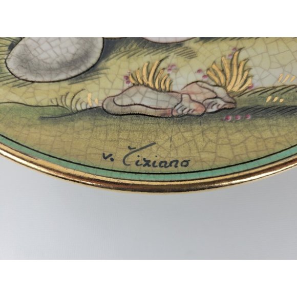 Vtg 1973 Veneto Flair Plate Easter V. Tiziano Italy Limited Edition Bunny - Picture 3 of 7